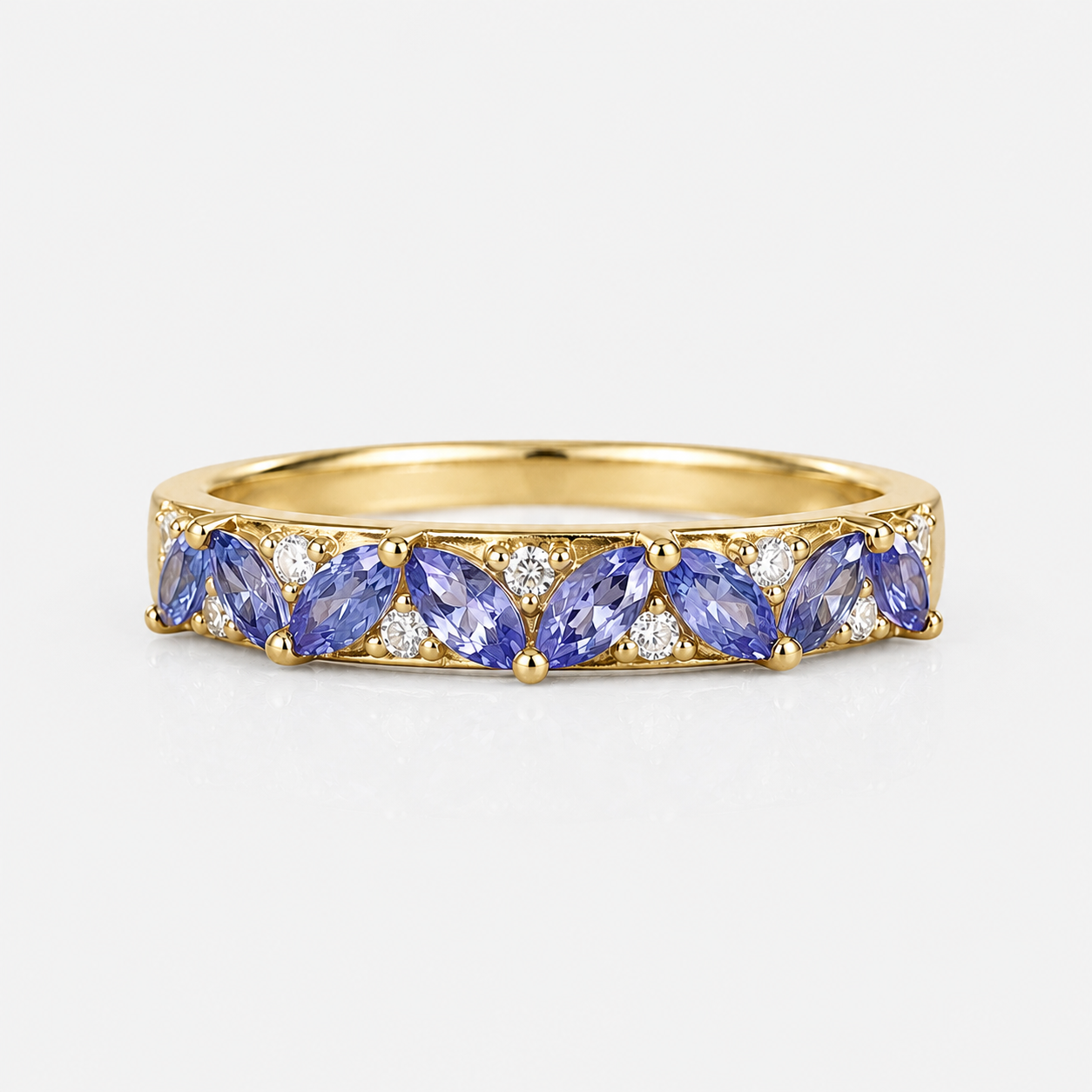 Up and Down Marquise Tanzanite Ring Tanzanite