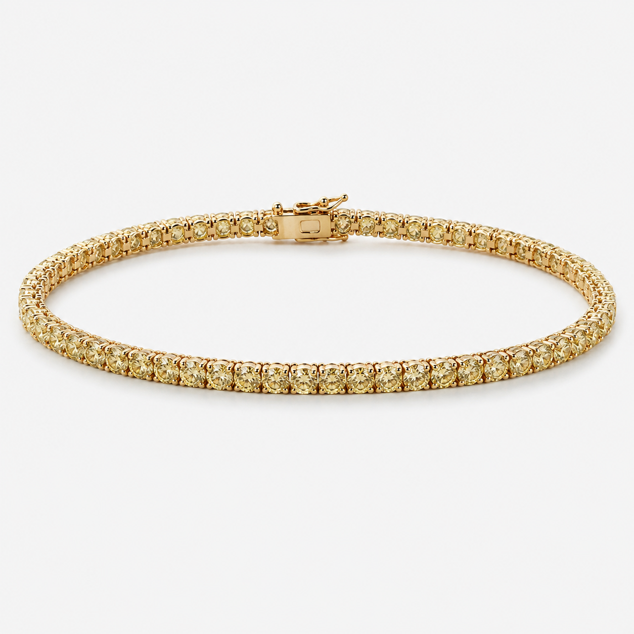 2.5 CTW Yellow Diamond Tennis Bracelet Yellow Diamond