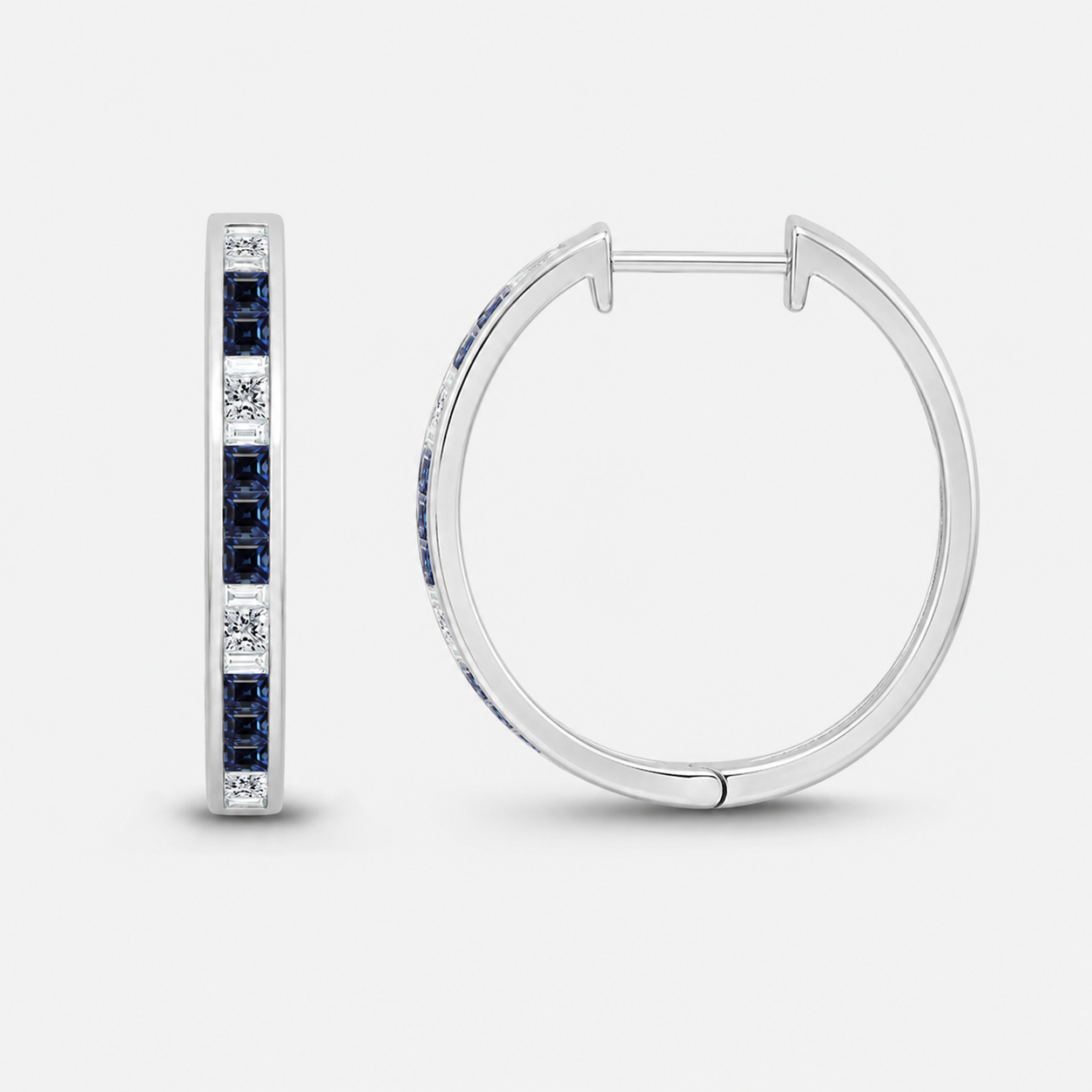 Legendary Sapphire & Diamond Hoops