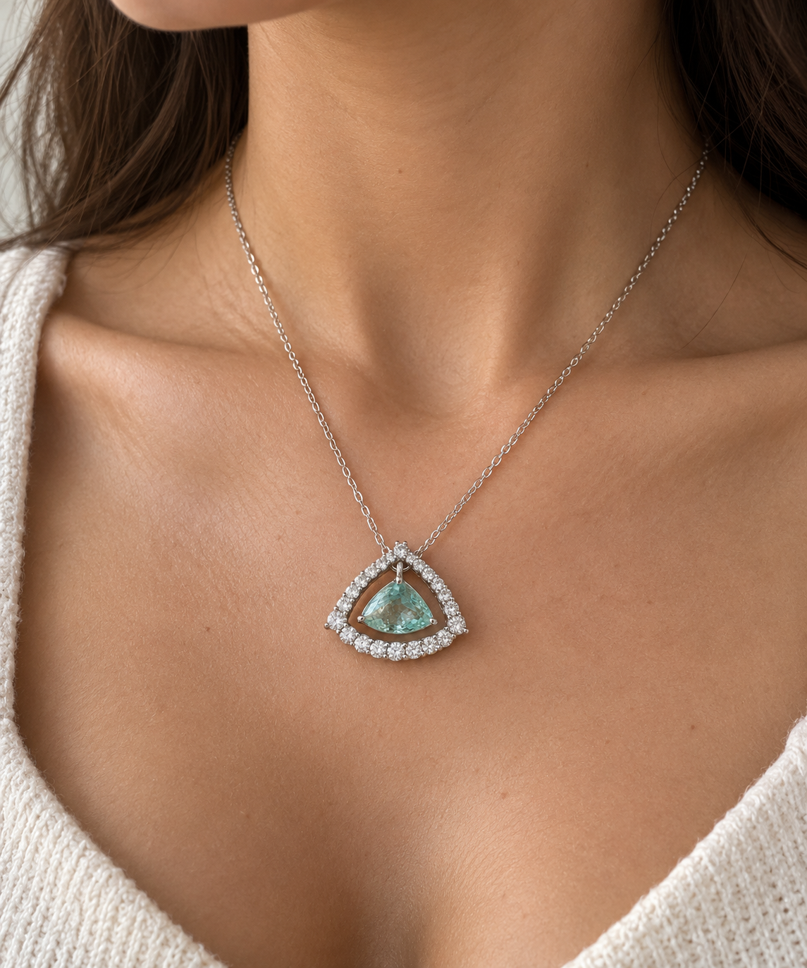 Glacier Eye Certified Paraiba Necklace