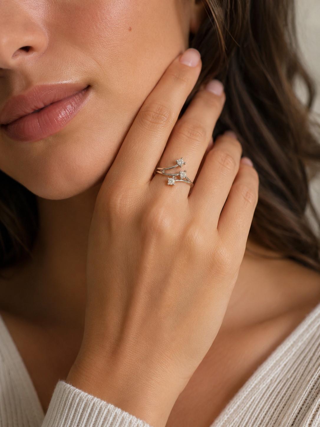 Diamond Burst Ring White Diamond