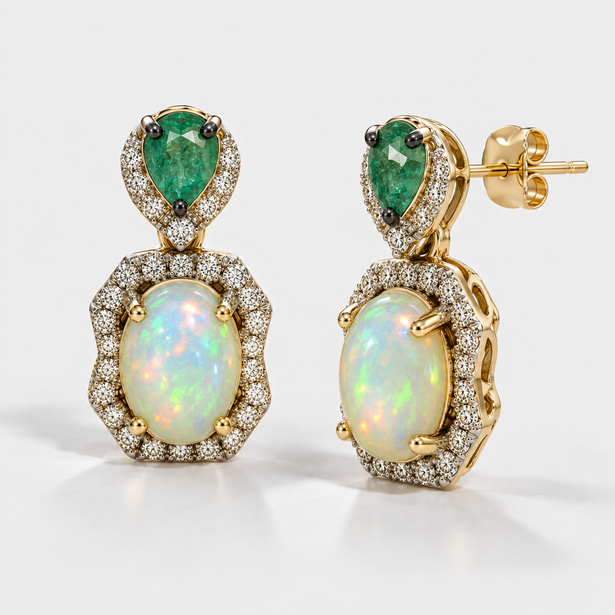 Borealis Opal & Emerald Droplets
