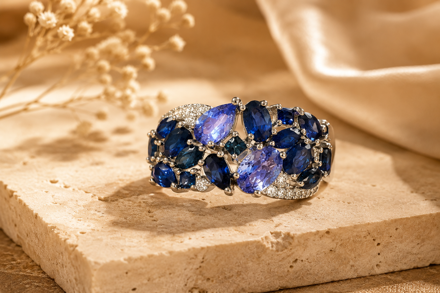 Sparkling Skylight Tanzanite Ring Tanzanite