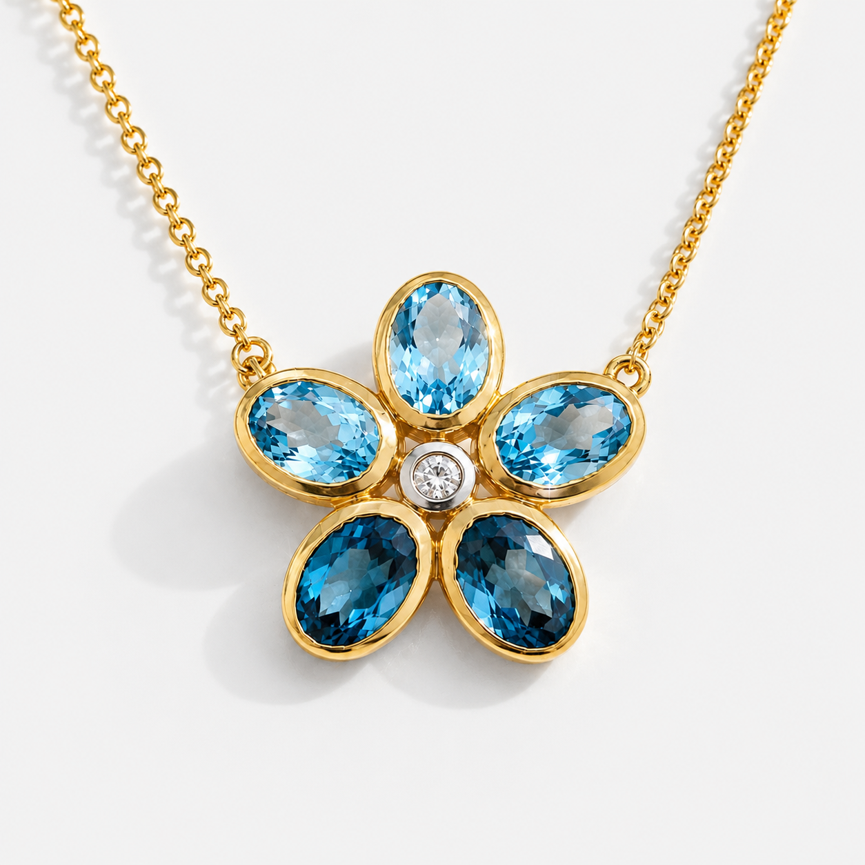 Summer Orchid Topaz Necklace BLUE TOPAZ