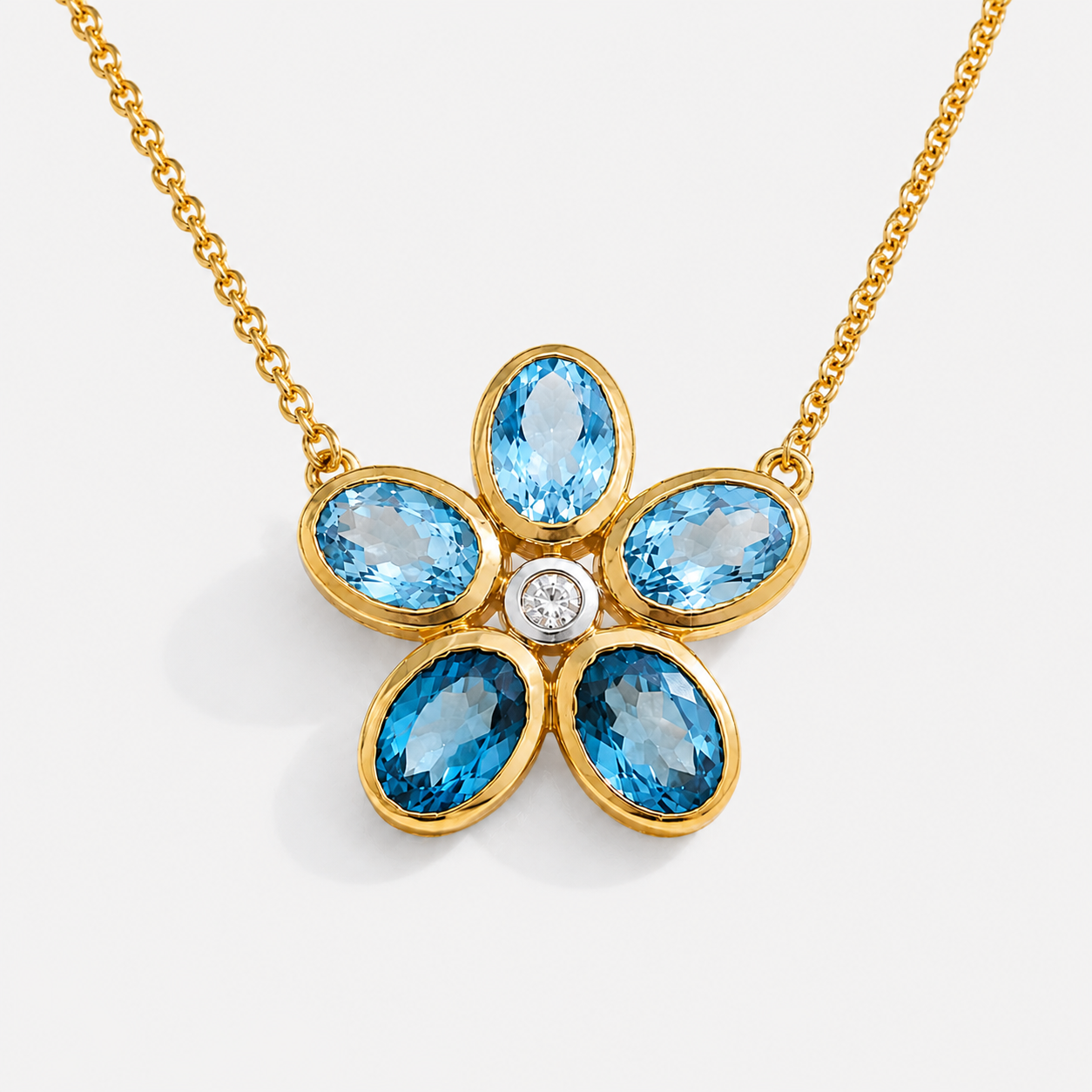 Summer Orchid Topaz Necklace BLUE TOPAZ