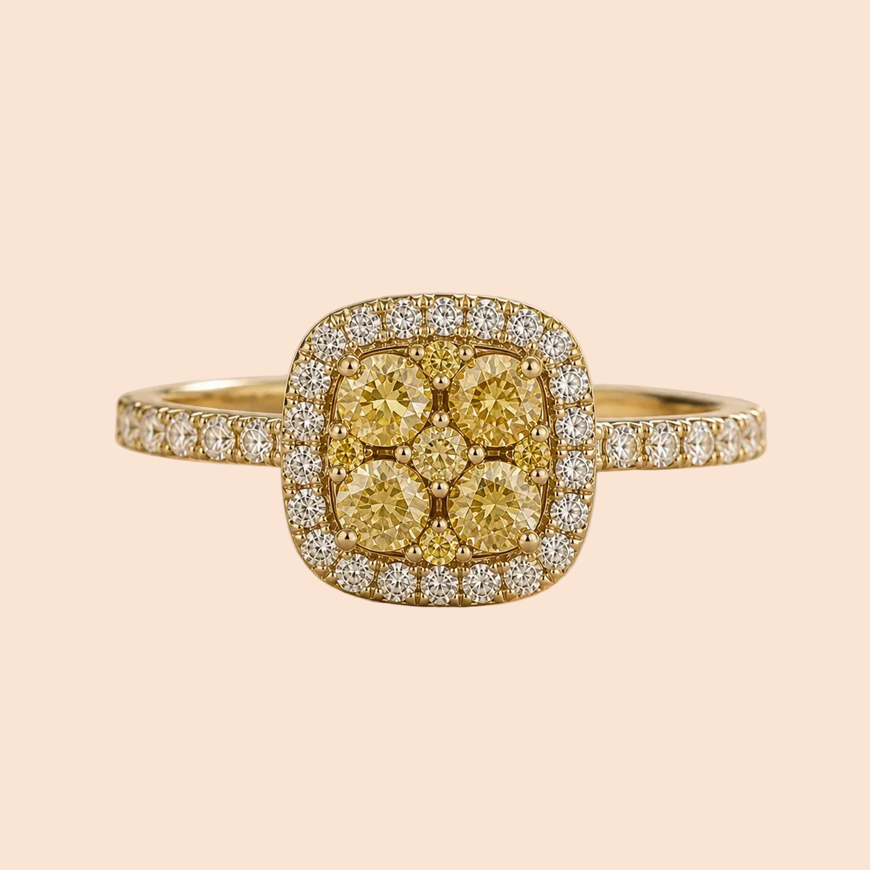Yellow Diamond Mosaic Ring Signature