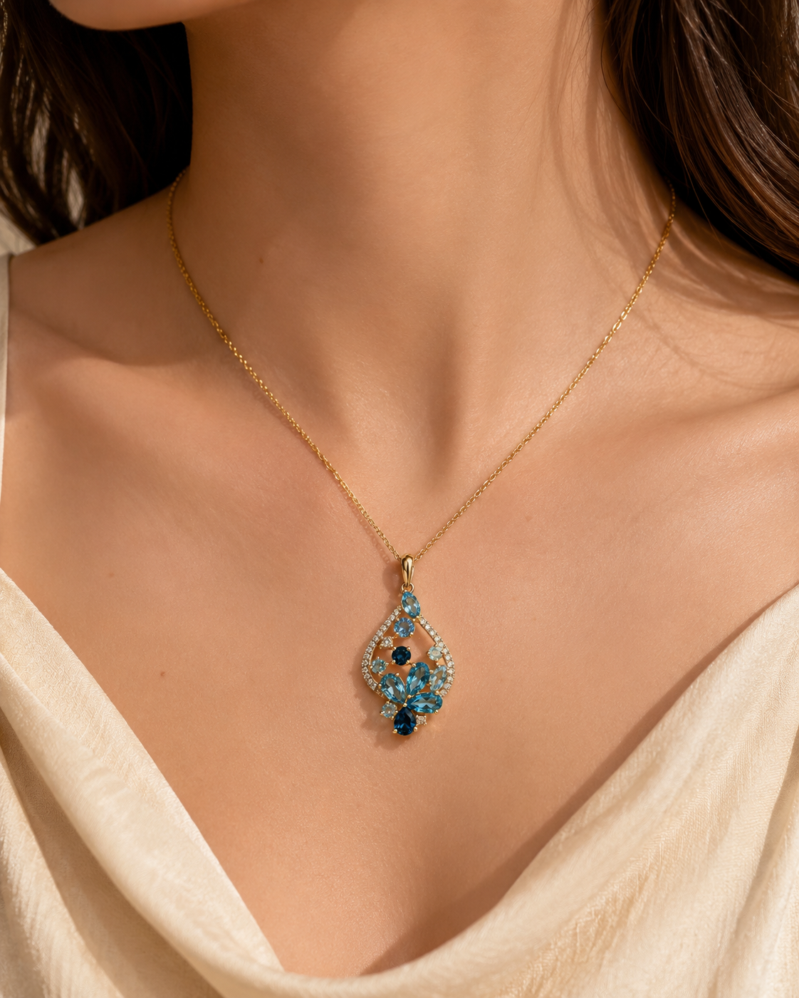 Into the Garden Blue Topaz Pendant BLUE TOPAZ