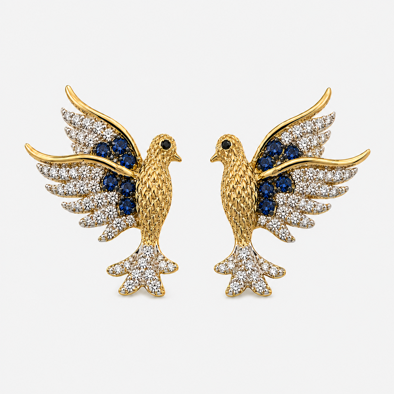 Morning Dove Sapphire & Diamond Studs Legacy Of The Wild