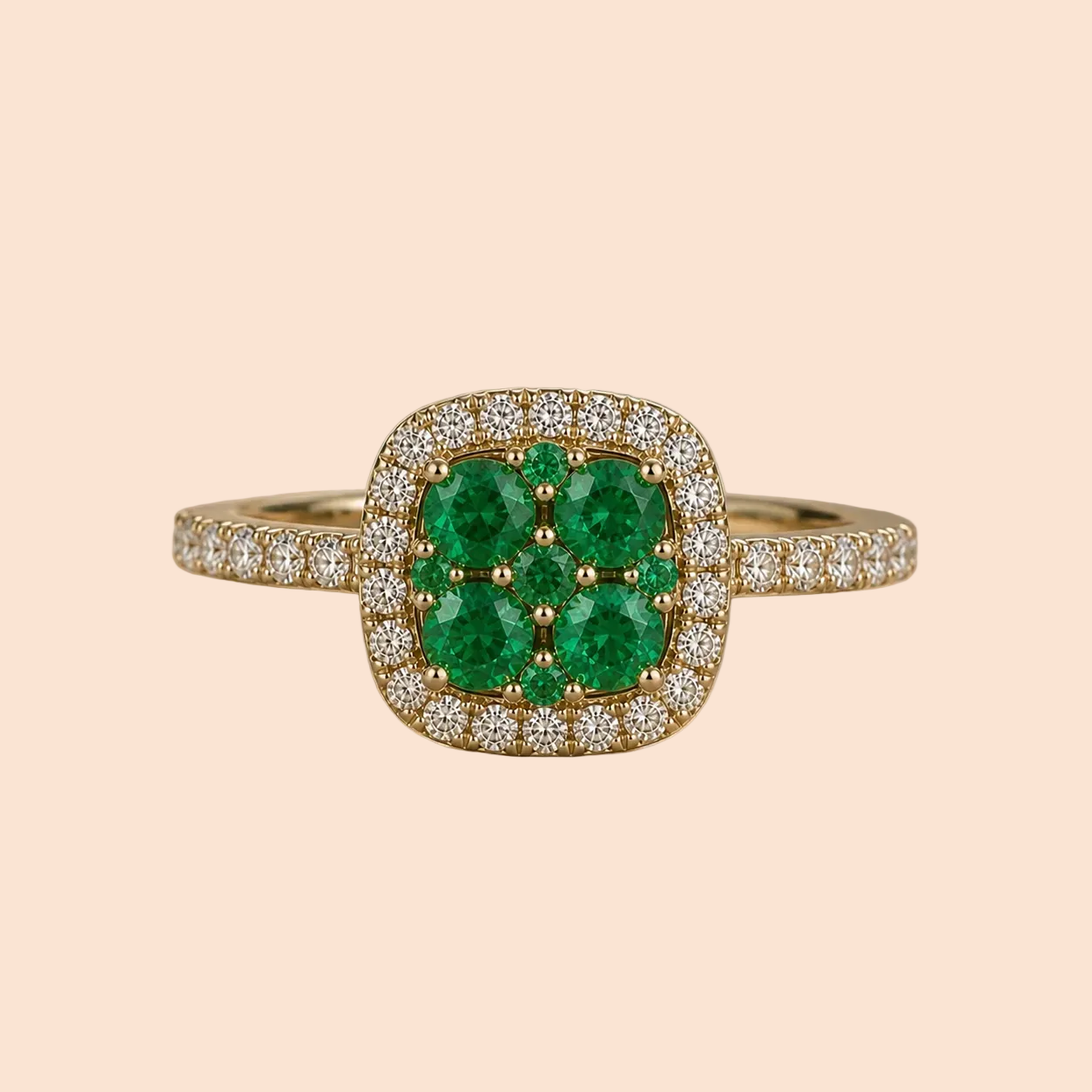 Emerald Mosaic Ring Emerald