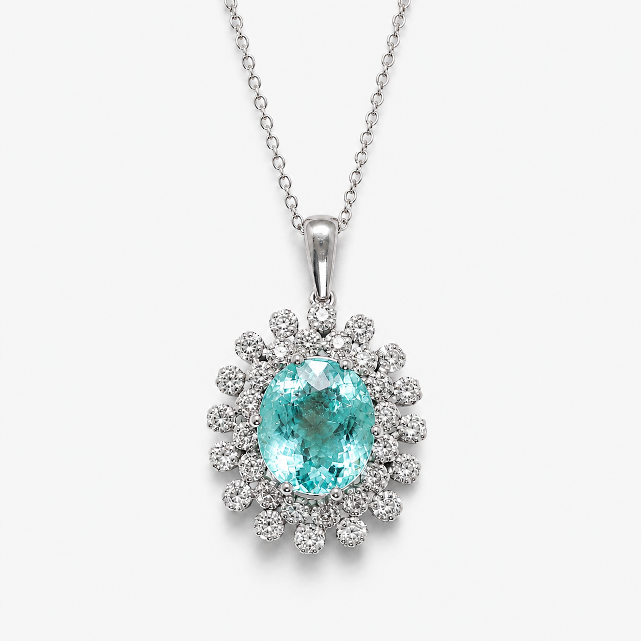 Certified Gentian Paraiba Necklace paraiba