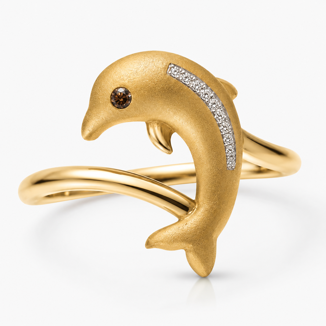 Dolphin Diamond Ring
