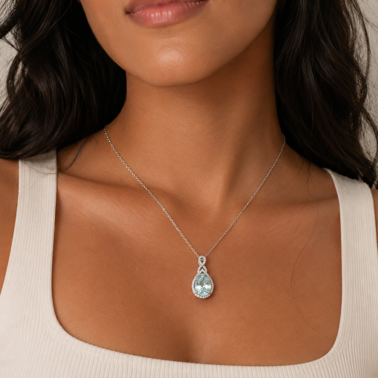 Swirling Love Certified Paraiba Necklace