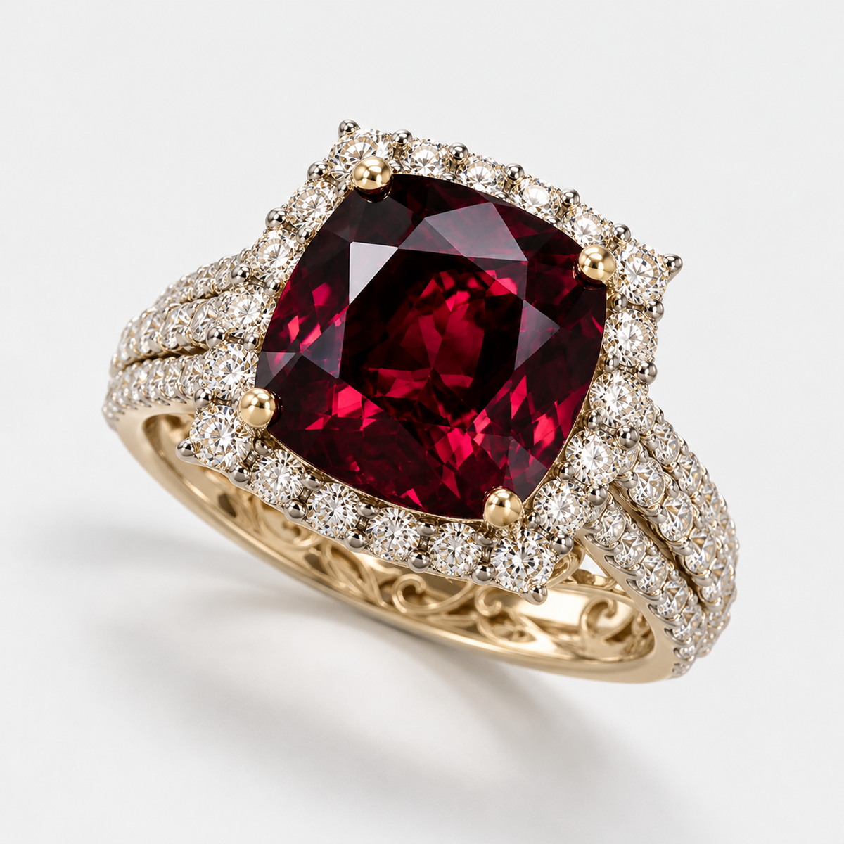 5.6CT Certified Non-Heat Burmese Spinel Ring