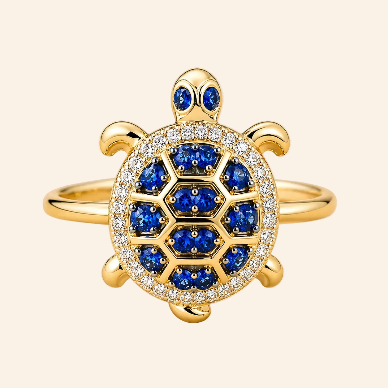 Sapphire Tortoise Ring