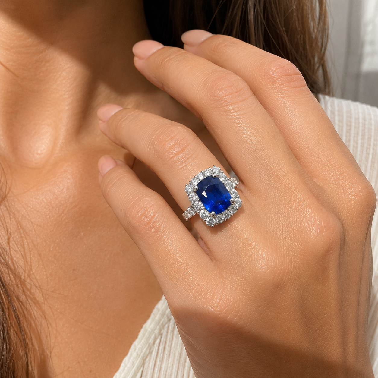 Deep Sea Ceylon Sapphire Ring