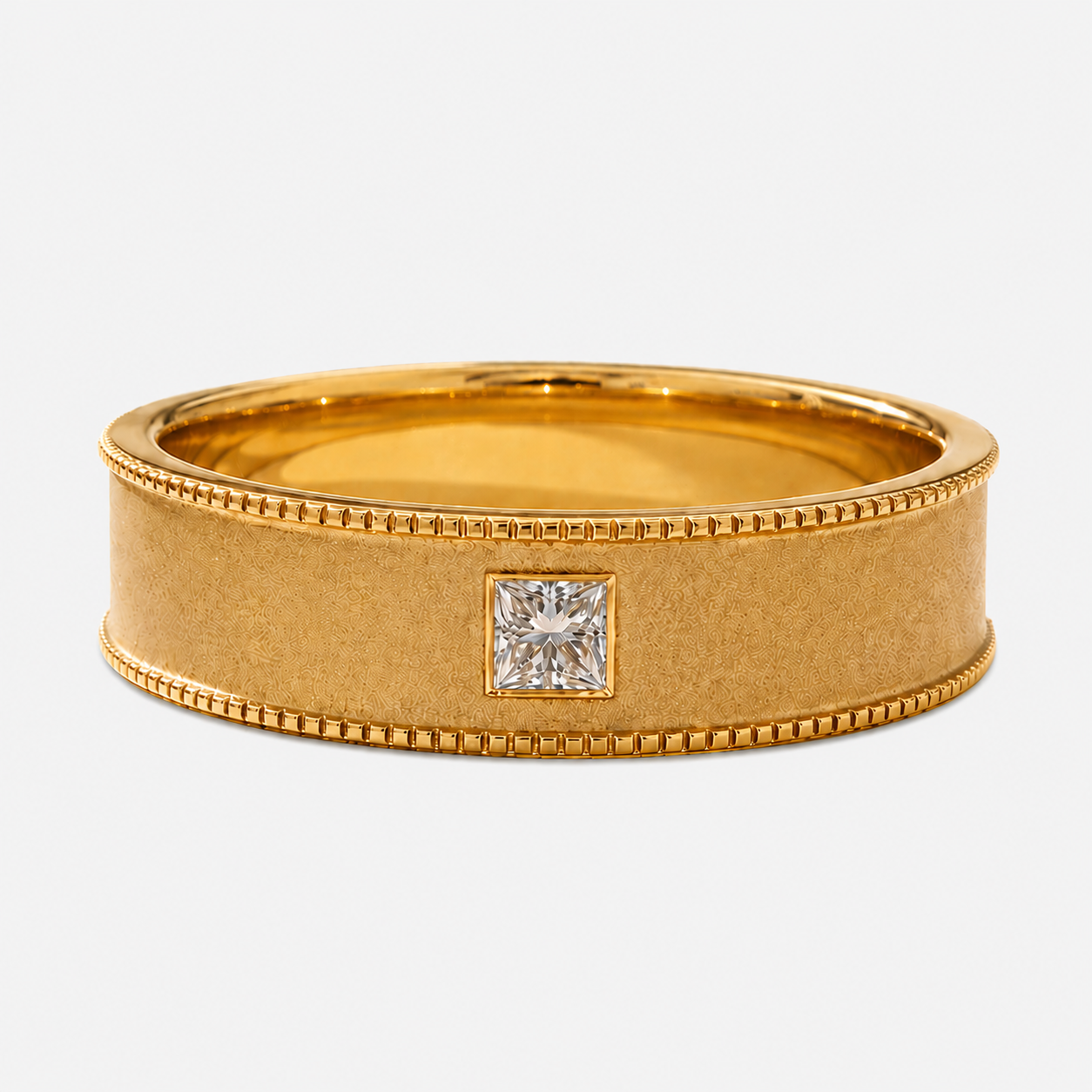 Matte Princess Diamond Mens Band MENS