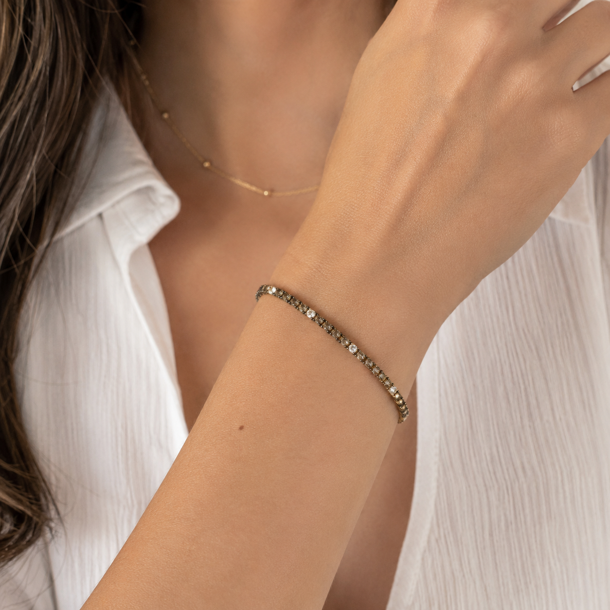Coco & White Diamond Tennis Bracelet Coco Diamonds