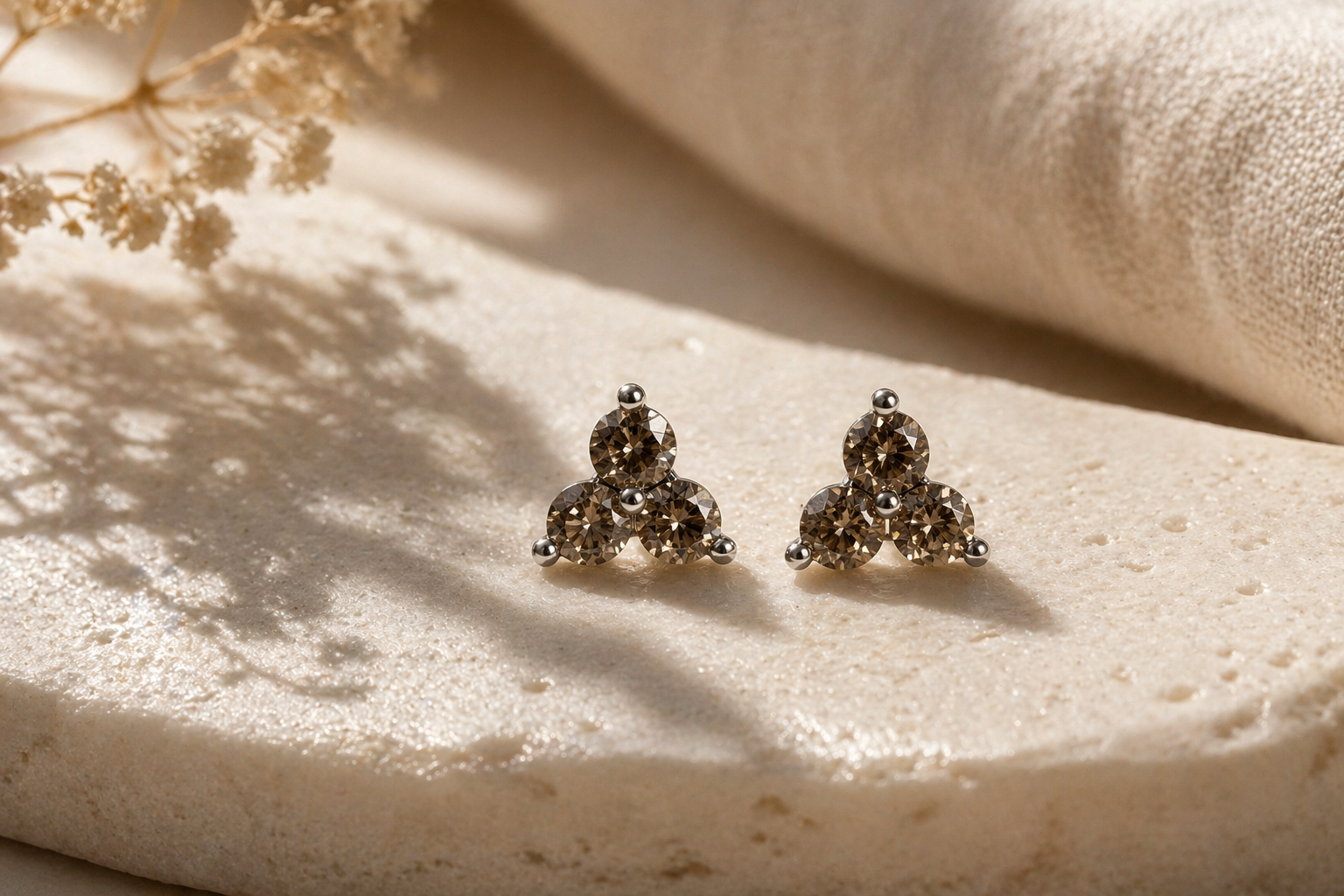 Yellow Gold Coco Diamond Trio Studs Coco Diamonds