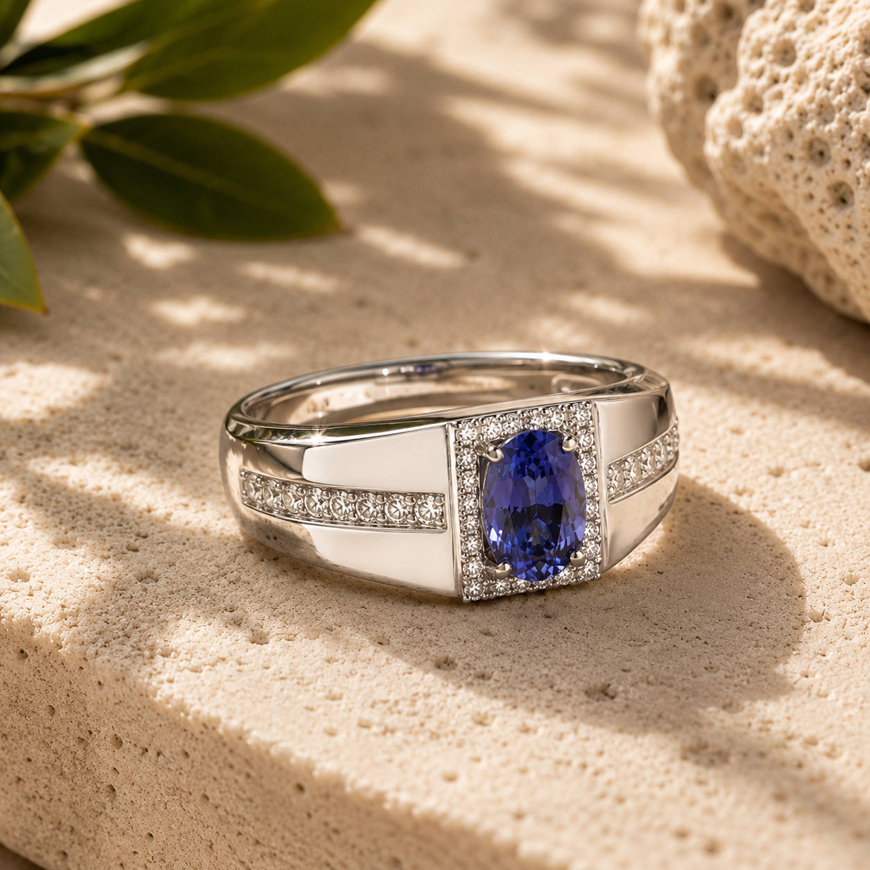 Violet Oasis Men's Ring Tanzanite