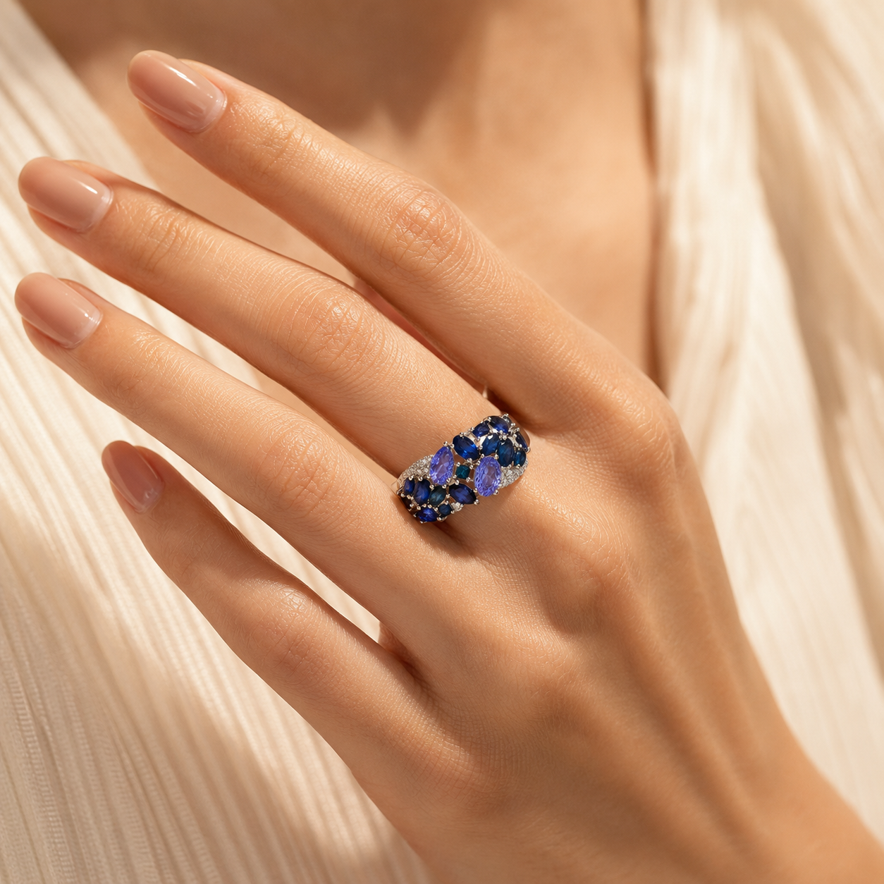 Sparkling Skylight Tanzanite Ring Tanzanite