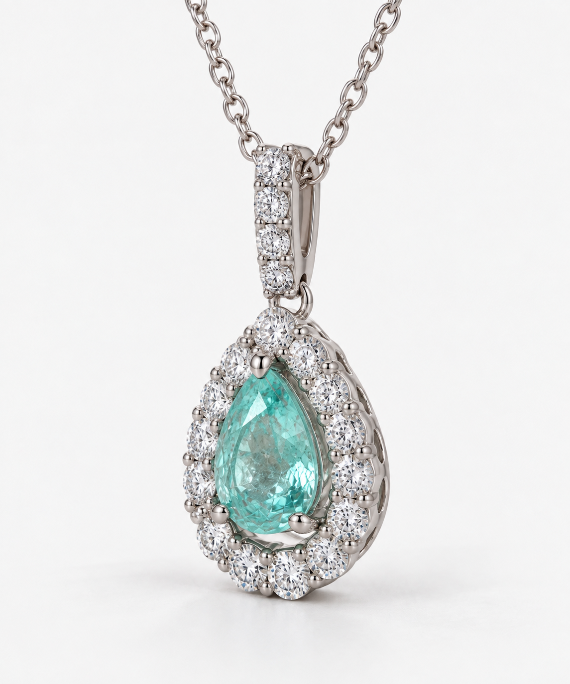 Morning Dew Certified Paraiba Pendant