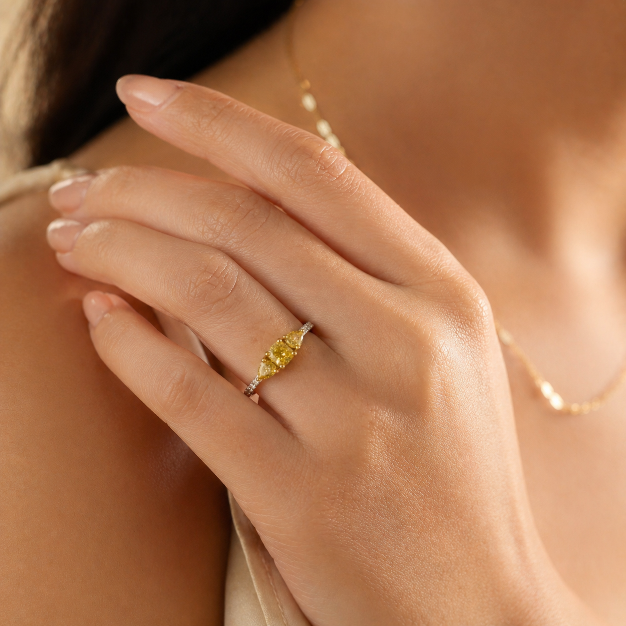 Yellow Diamond Promise Ring Yellow Diamond