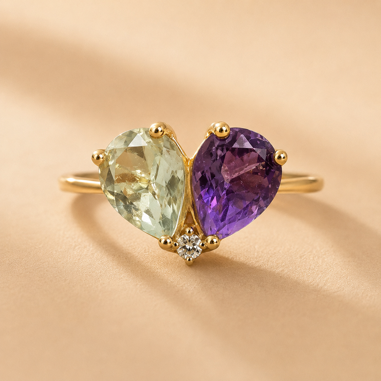 Perfect Pear Amethyst Ring Amethyst