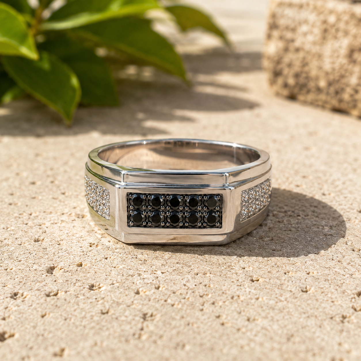 Dueling Diamond Mens Band
