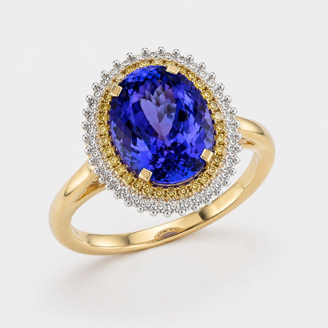 Heirloom Tanzanite & Diamond Cocktail Ring Tanzanite
