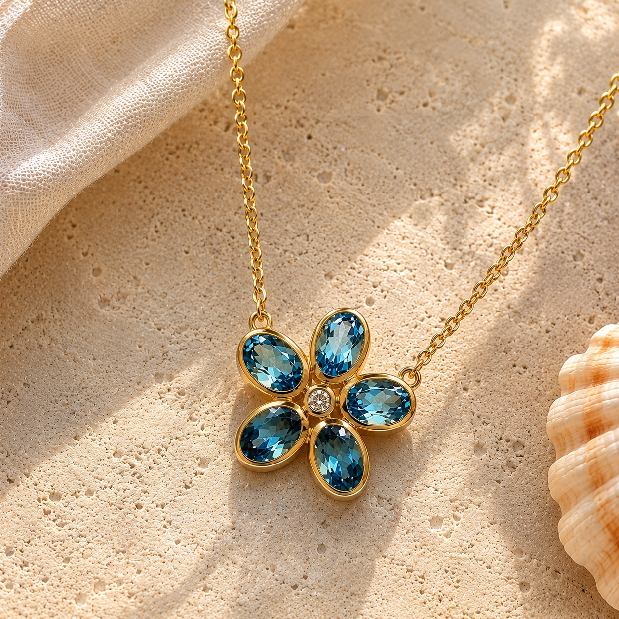 Summer Orchid Topaz Necklace