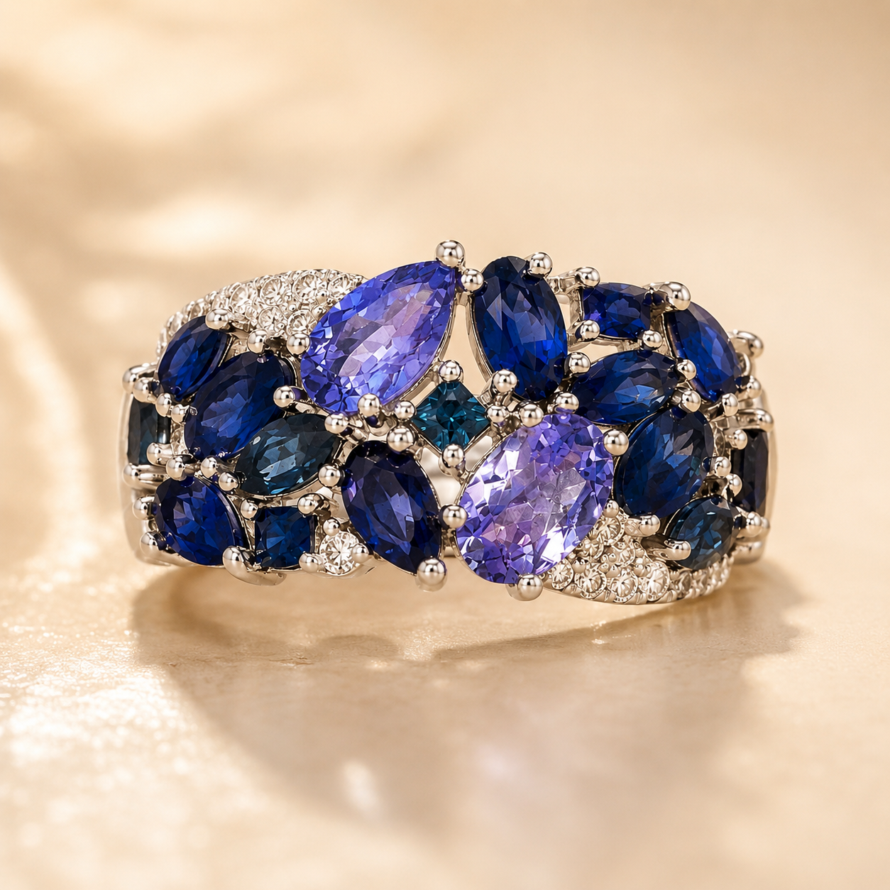Sparkling Skylight Tanzanite Ring Tanzanite