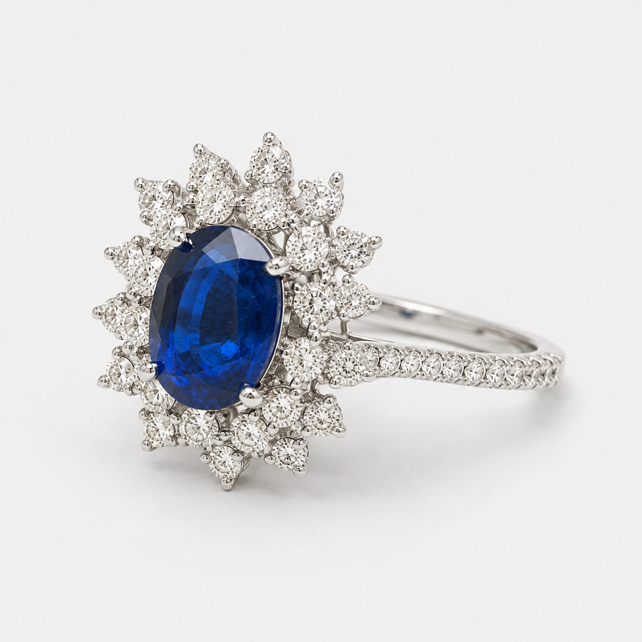 Cerulean Spark Sapphire Ring