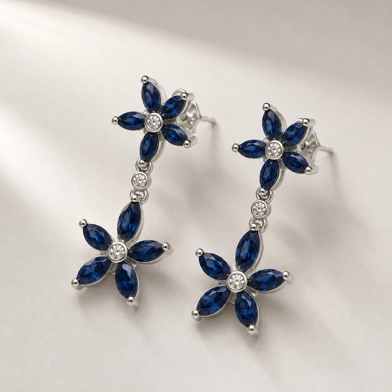 Dripping in Daisys Sapphire Earrings