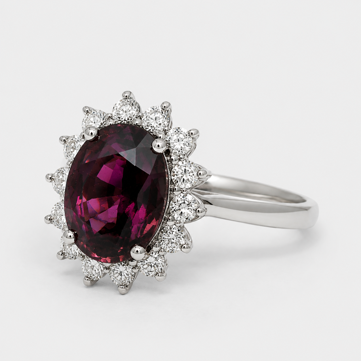 Certified Raspberry Dream Halo Ring