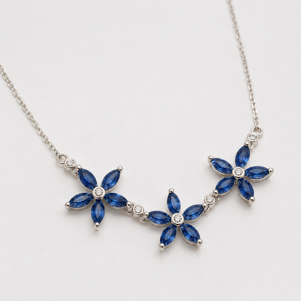 Dripping in Daisys sapphire Necklace