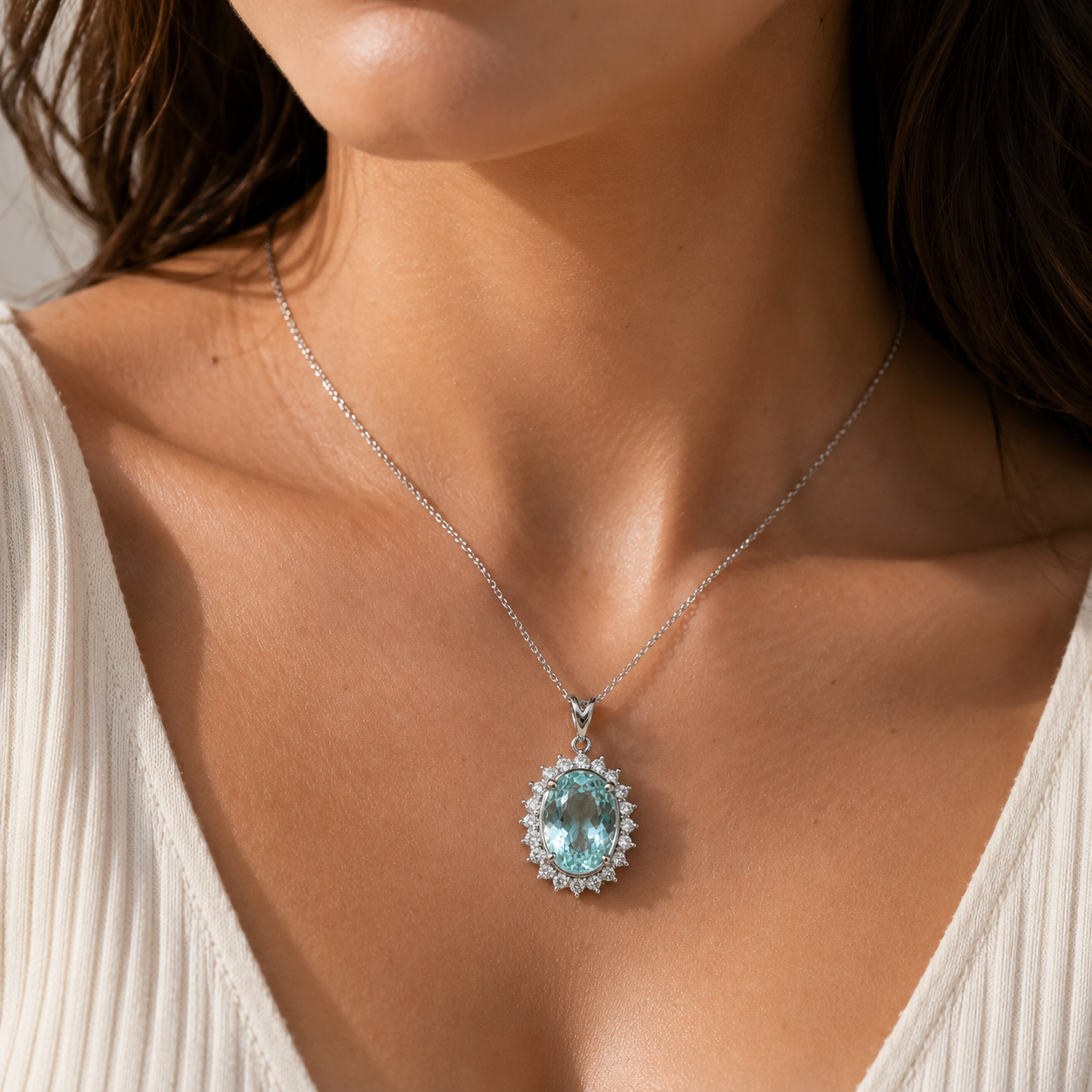 6.35 CT Certified Oasis Paraiba Necklace