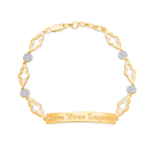 Yellow Gold White Diamond Eternal Bracelet