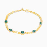 Multi Shaped Emerald & Diamond Bracelet