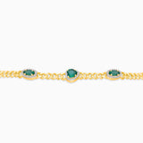 Multi Shaped Emerald & Diamond Bracelet