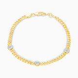 Trio Diamond Bubble Chain Bracelet