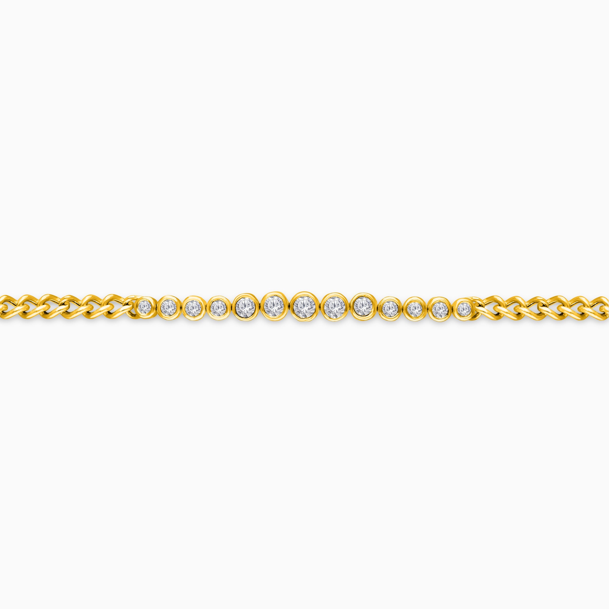 Bubble Diamond Curb Chain Bracelet