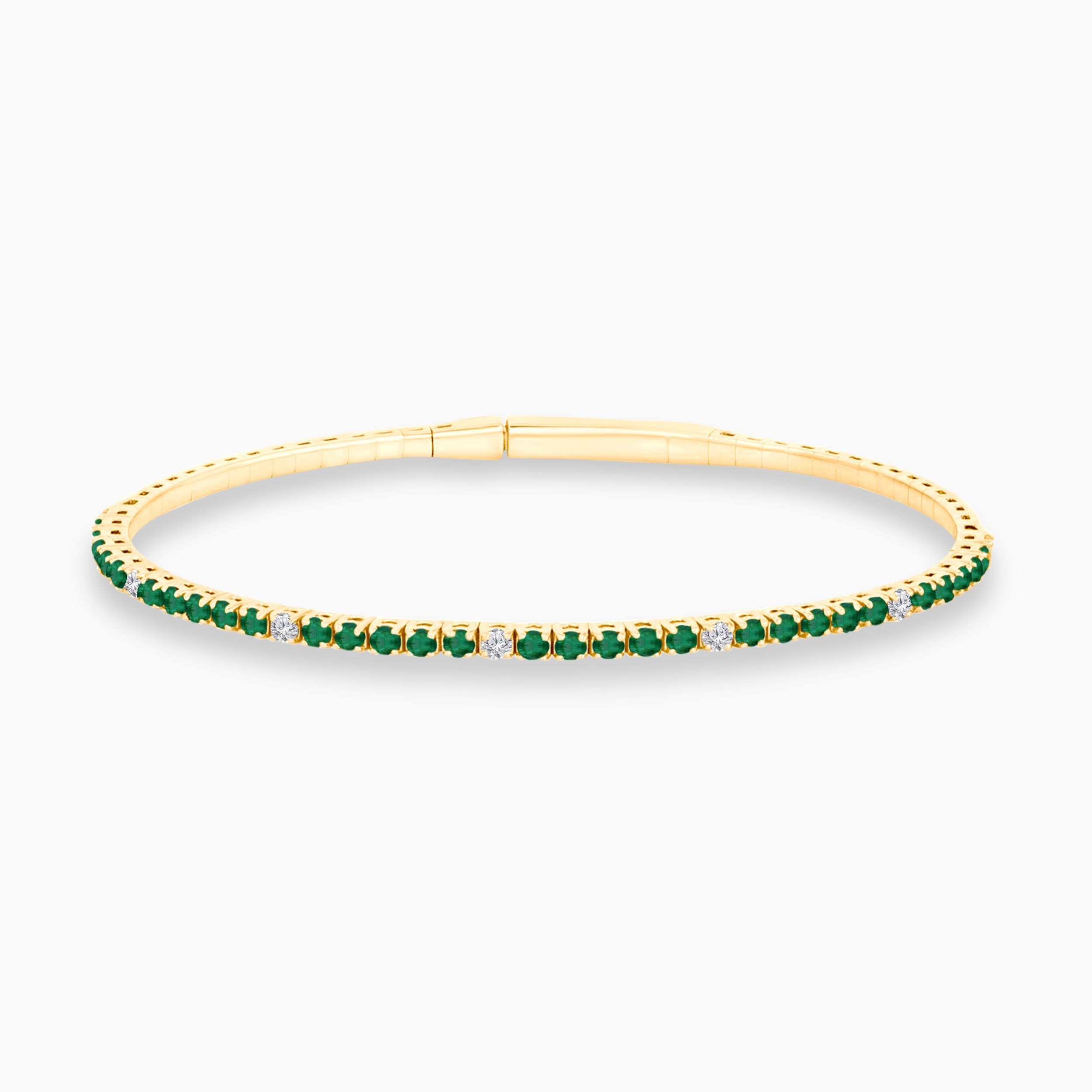 Emerald and Diamond Bangle Emerald