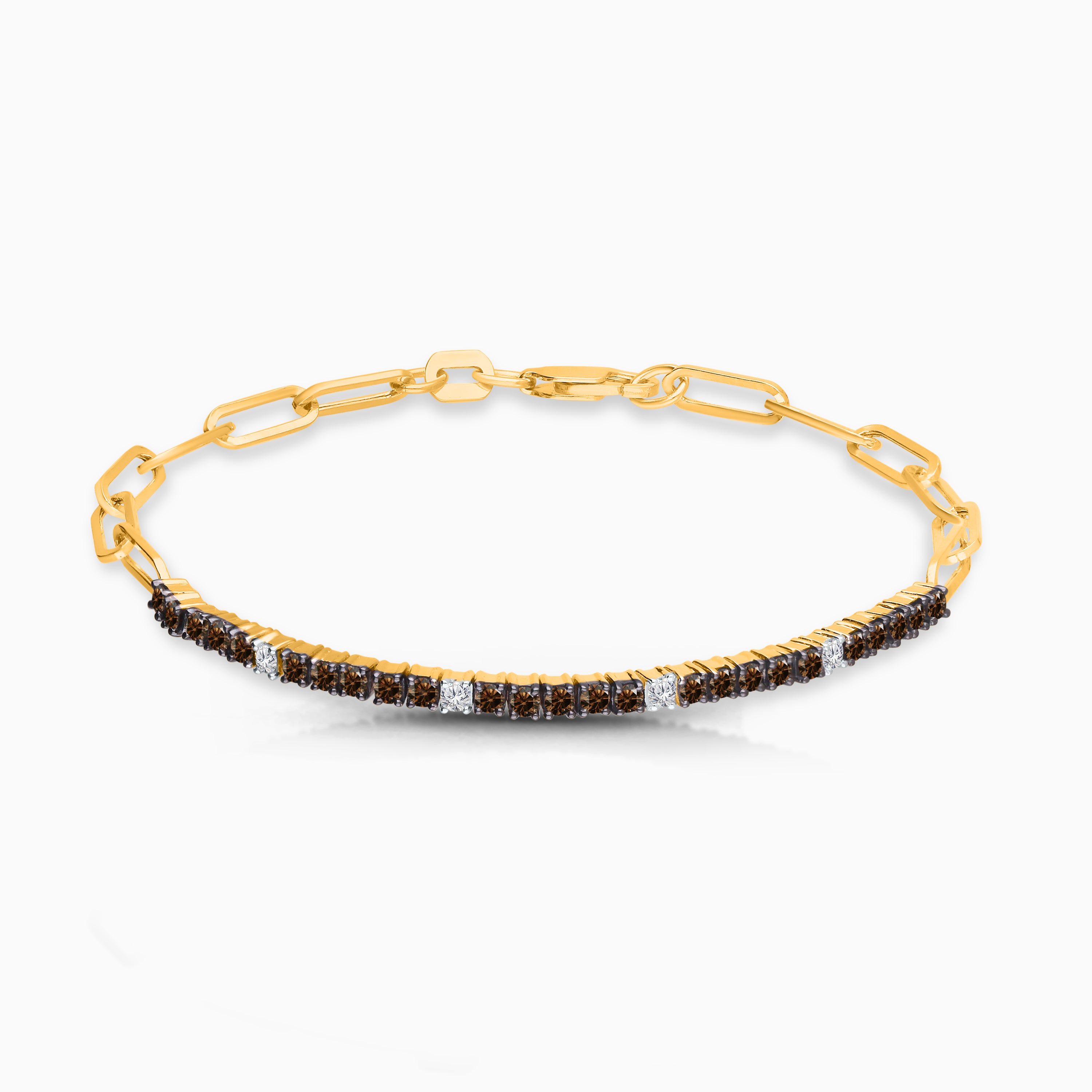 Coco & White Diamond Chain Bracelet