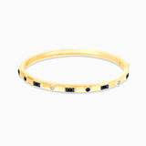Blue Sapphire and White Diamond Bangle
