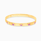 Pink Sapphire Multi Shaped Bangle