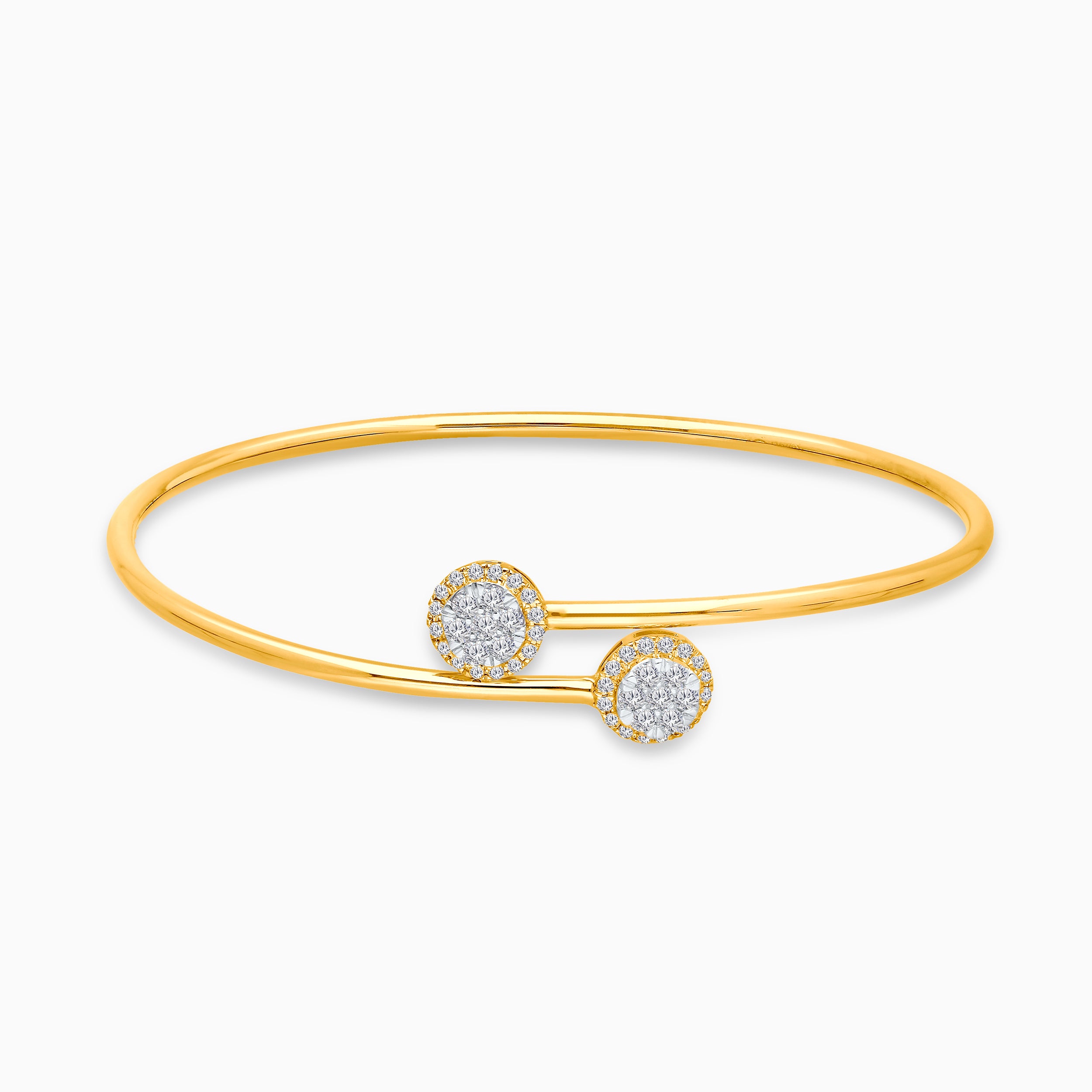 Bubble White Diamond  Bangle