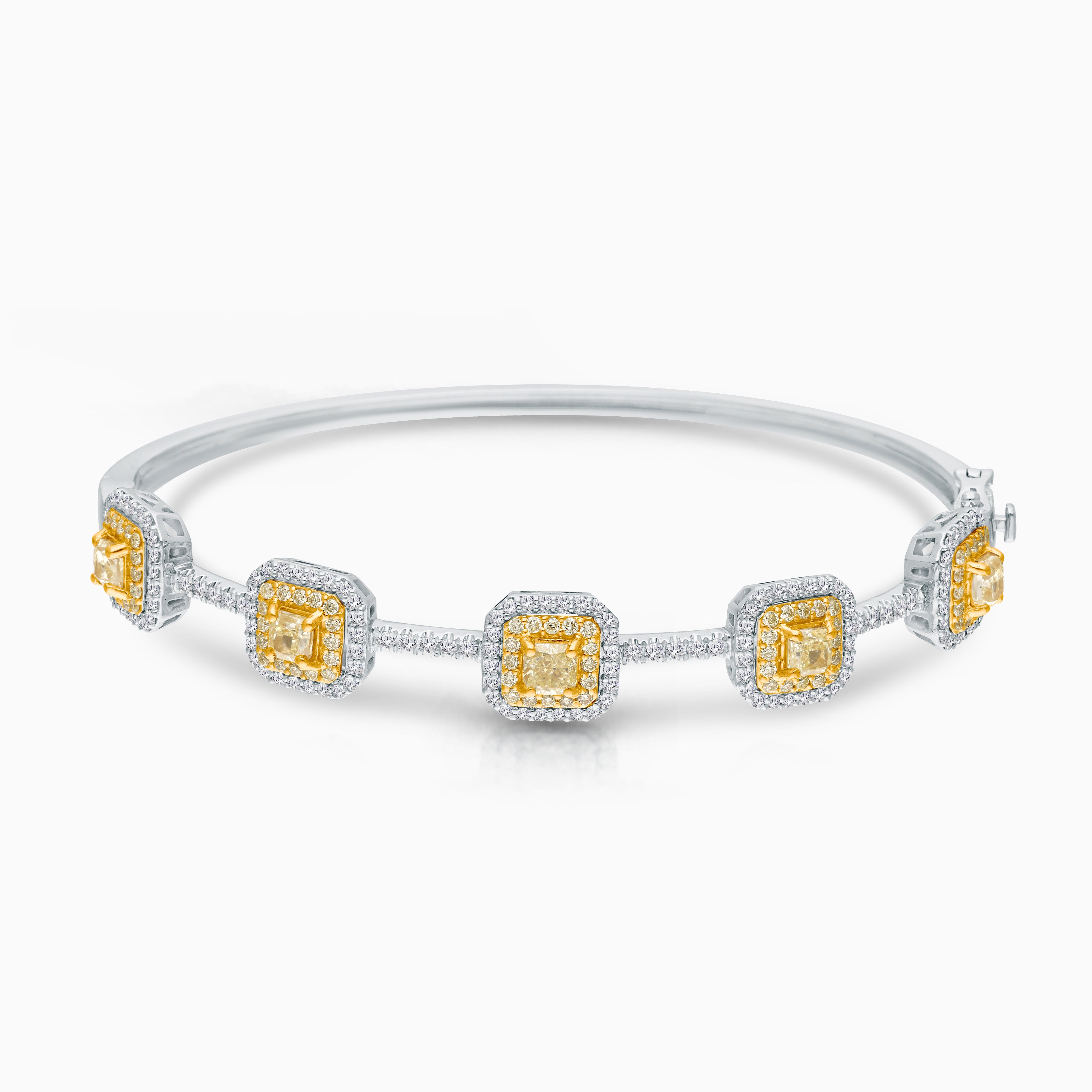 Princess Halo Yellow Diamond Bangle