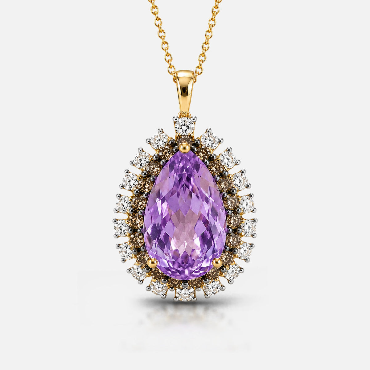 Sable Bloom Amethyst & Diamond Necklace Amethyst