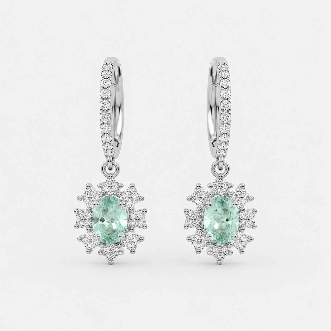Baby Petunia Paraiba & Diamond Huggies