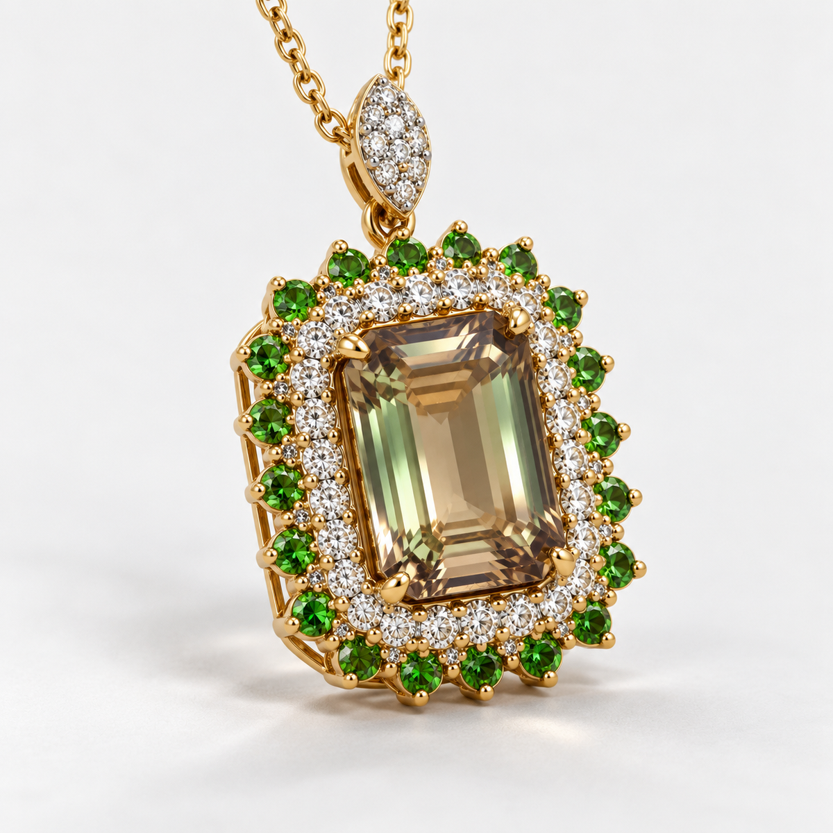 Garden of Eden Csarite & Sapphire Necklace